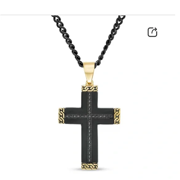 Zales | Men’s Cross Pendant Necklace - Picture 1 of 5